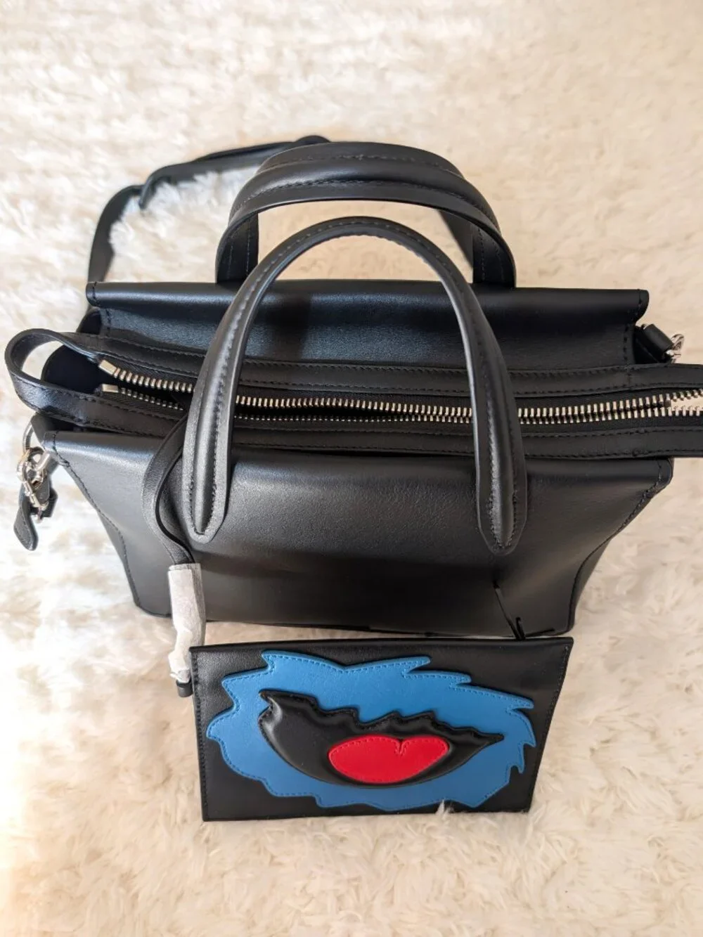 NWT 3.1 Phillip Lim Ames Small Patchwork Satchel (color: black)